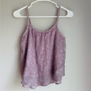 abercrombie kids Girls Lavender Floral Spaghetti-Strap Camisole 13/14